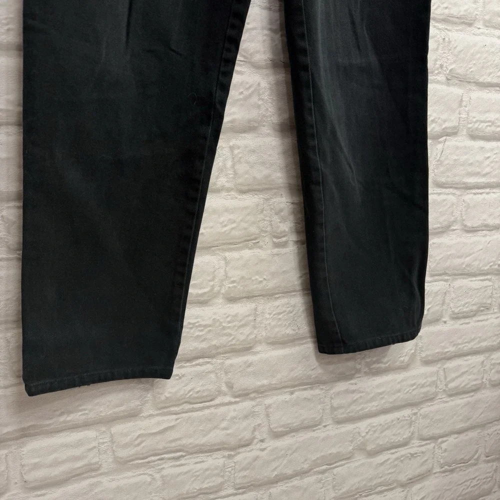 Lauren Ralph Lauren‎ Woman Black High Rise Straight Leg Boyfriend Jeans Sz 8 Y2K